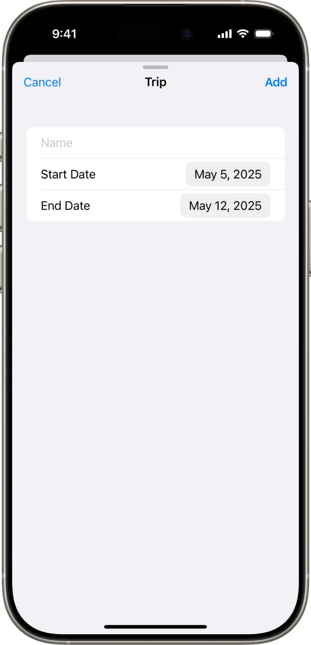 DriveDex dashboard showing trips access