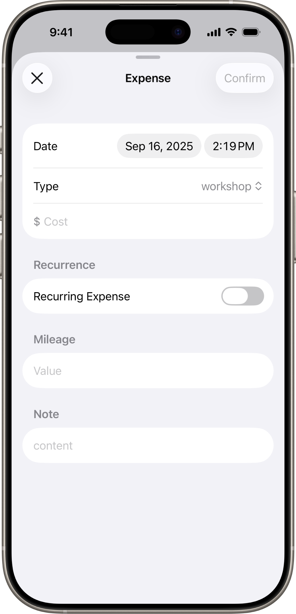 Add Expense